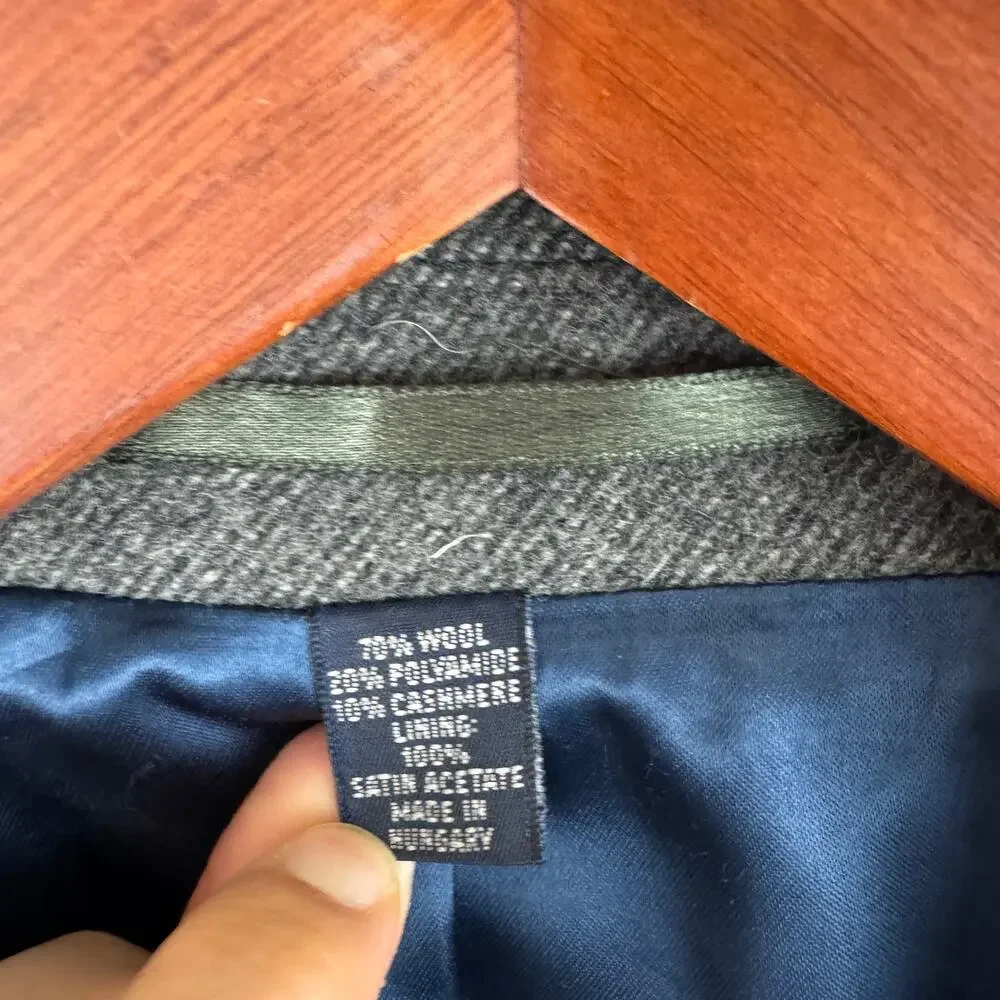 J. Crew Gray Wool & Cashmere Top Coat